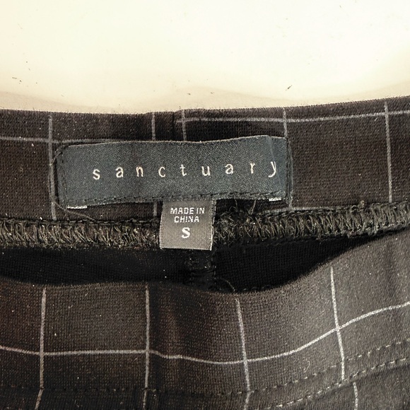 ANTHRO x SANCTUARY 26” Waist Grease Windowpane Pointe Grey Black leggings Small - Picture 9 of 16